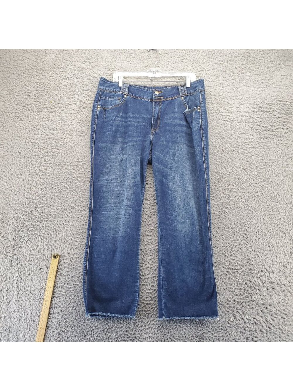 Flamingo Jeans Womens XXL Blue Relaxed Fit Wide Leg Stretch Denim